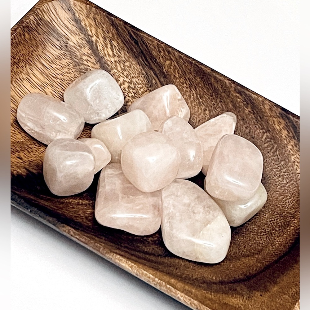 2 Medium Rose Quartz Tumbled Stone “ The Love Stone”